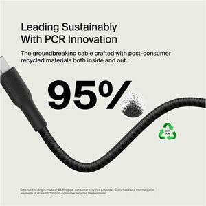 Belkin USB-C to USB-C Cable 60W for Nintendo Switch 2 - 6.56 ft USB-C Data Transfer Cable for Gaming Console, Smartphone, 