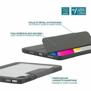 MOBILIS Rugged Carrying Case (Flap) for 27.7 cm (10.9") to 27.9 cm (11") Apple iPad (11th Generation), iPad (10th Generati