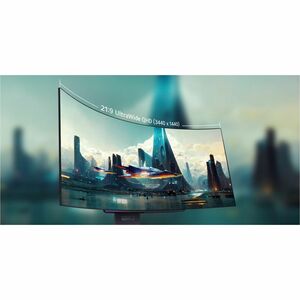 LG UltraGear 45GX900A-B 45" Class UW-QHD Curved Screen Gaming OLED Monitor - 21:9 - 44.5" Viewable - OLED - 3440 x 1440 - 