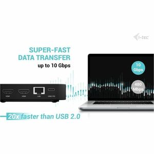 Docking station i-tec 12 Porta(e) USB Type-C per Monitor, Computer portatile, Tablet PC - Compatibilita carica - 100 W - 3
