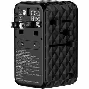 Adattatore CA Verbatim - 85 W - Adattatore universale - 1 USB - 3 USB Type-C - Per Computer portatile, Smartphone, Diffuso