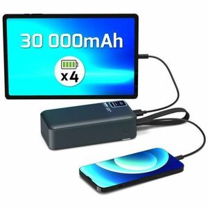 Powerbank Port Connect - Pour Tablette PC, Smartphone, Dispositif GPS, Casque - 30000 mAh - 2,10 A - 5 V DC Sortie - Coone