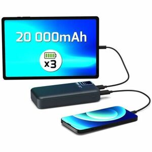 Powerbank Port Connect - Pour Smartphone, Tablette PC, Casque, Smartwatch - 20000 mAh - 2,10 A - 5 V DC Sortie - Coonecteu