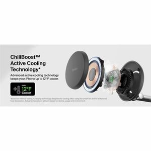Belkin UltraCharge Pro Induction Charger - Charcoal - For Qi2-enabled Device, AirPod, Smartwatch, Smartphone, iPhone - 30 