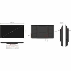 ViewSonic ViewBoard CDE43G3-1C 1092.20 mm LCD Digital Signage Display - 24 Hours/7 Days Operation - Energy Star - Thin Fil