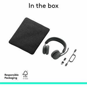 Logitech Zone Wireless 2 ES for Business - Noise-Canceling Wireless Headset with Adaptive Hybrid ANC, Microsoft Teams Cert