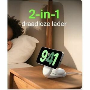 Belkin UltraCharge Induktionsladegerät - Weiß - für Qi2-fähiges Gerät, iPhone, AirPod, Smartwatch - Eingangsstecker: USB -