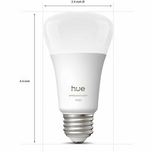 Philips Hue Color 75W Bulb - 75 W - 1100 lm - White, White Ambiance Light Color - E26 Base - 25000 Hour - 20000°K Color Te