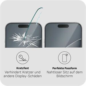 Just in Case Tempered Glass Screen Protector for Apple iPhone 16 Pro, iPhone 17 Pro, iPhone 17 - Transparent - 1 Pack - Fo