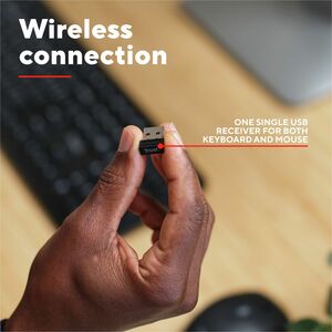 Trust Ody II Keyboard & Mouse - Spanish - USB 3.0 Membrane Wireless RF 2.40 GHz Keyboard - Keyboard/Keypad Color: Black - 