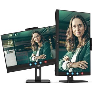Monitor LCD AOC Q27P3CW 27" (68.6cm) Class Cámara Web UW-UXGA - 16:9 - Negro Texturado - 27" (68.6cm) Viewable - Tecnologí
