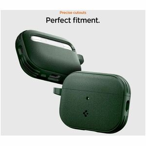 Spigen Vault Carrying Case Apple AirPods Pro 3 - Midnight Green - Drop Resistant, Anti-slip - Polycarbonate, Thermoplastic