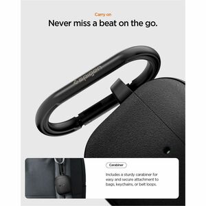 Spigen Vault Carrying Case Apple AirPods Pro 3 - Matte Black - Drop Resistant, Anti-slip - Polycarbonate, Thermoplastic Po