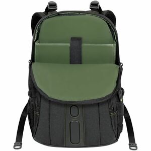 Targus Spruce EcoSmart TBB013AP 便携包 (背包) 用于 39.6 cm (15.6") 笔记本电脑, 附件 - 黑 - 涤纶, 塑料 Body - 肩带, 手柄 - 374.7 毫米 高度 x 260.3 毫米 