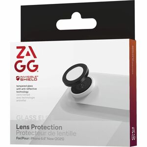 invisibleSHIELD Glass Elite Camera Lens Protector - Clear, Black - Tempered Glass