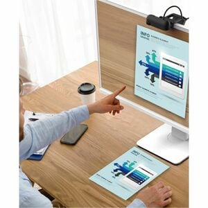 j5create JVU250 Webcam - 2 Megapixel - 30 fps - Black - USB Type A/USB Type C - 1 Each - Full HD - 1920 x 1080 Video - CMO
