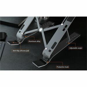 j5create Height Adjustable Notebook Stand - Up to 40.6 cm (16") Screen Support - 9.98 kg Load Capacity - 27.4 cm Height x 