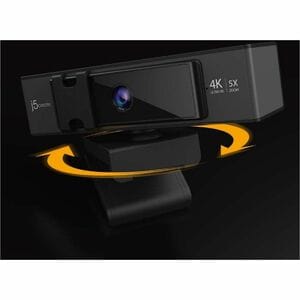 j5create JVCU435 Webcam - 8 Megapixel - 30 fps - Black, Silver - USB 2.0 Type A - 1 Each - 4K - 3840 x 2160 Video - CMOS S