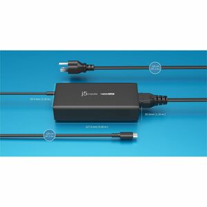 j5create JUP17140 140 W Adaptador de CA - Adaptador universal - para Gaming Notebook, Estação de ancoragem, PC Tablet, Sma