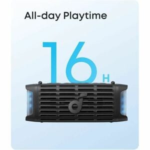 soundcore Boom 3i Portable Bluetooth Speaker System - 50 W RMS - Adventurer Black - 56 Hz to 20 kHz - Battery Rechargeable