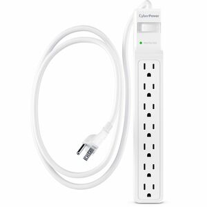 CyberPower CSB706W Essential 7 - Outlet Surge Protector with 1800 J Surge Suppression - Clamping Voltage 800V, 6 ft Cord, 