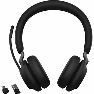 Jabra Evolve2 65 Headset - Microsoft Teams Certification - Stereo - Wireless - Bluetooth - 98.4 ft - On-ear, Over-the-head