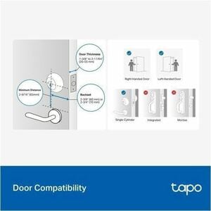 Tapo Smart Wi-Fi Door Lock - Wireless LAN - Bluetooth