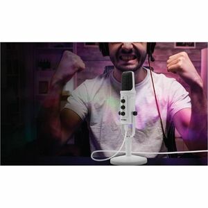 Micrófono PC Gamer Yeyian, Micrófono USB Condensador con Cancelación de Ruido, USB Tipo-C, Silencio, Control de Ganancia, 