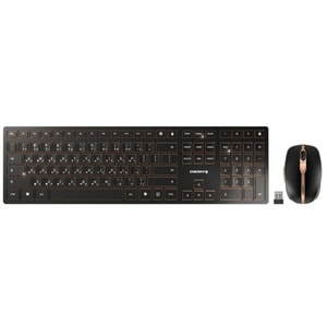 CHERRY DW 9100 Robust Tastatur & Maus - QWERTY - Englisch (GB) - Tastatur, Kabellos, Bluetooth, 4.0 2,40 GHz USB, Schere, 