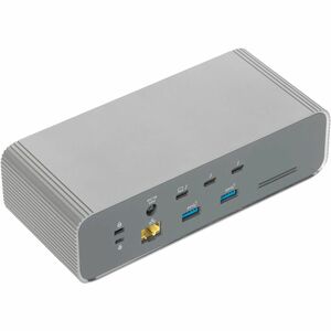Targus EcoSmart DOCK230EUZ Thunderbolt 5 Docking Station für Workstation, Mikrofon, Lautsprecher, Kopfhörer, Tastatur, Mau