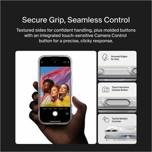 Belkin SheerForce Clear Series Case for iPhone 17 - For Apple iPhone 17 Smartphone - Textured Side - Clear - Glossy - Yell