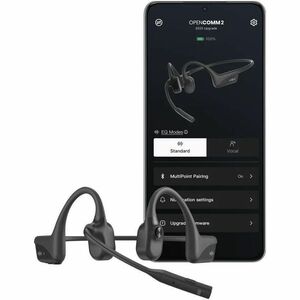 Shokz OpenComm2 Wireless Behind-the-head, Behind-the-ear Stereo Earset - Binaural - Open - 3000 cm - Bluetooth - 20 Hz to 