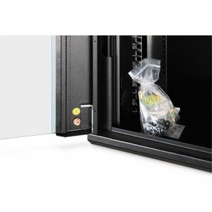 Digitus Dynamic-N 9U Wandmontierbar Geschlossener Schrank Rackschrank für Networking, Server - Schwarz - Stahl, Glas, Blec