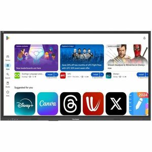 ViewSonic ViewBoard IN7501-2-1N 1.91 m (75") 4K UHD LCD Collaboration Display - Cortex A72 + A53 2.20 GHz - 8 GB - Infrare