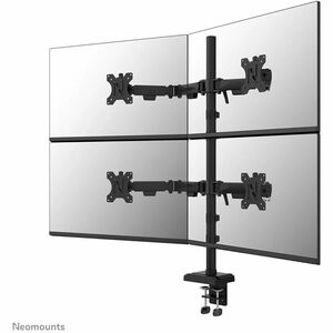 Neomounts NERO Mounting Arm for Monitor, Display - Black - Height Adjustable - 4 Display(s) Supported - 25.4 cm to 81.3 cm