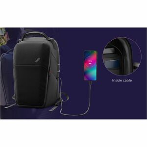 Borsa rigida per il trasporto Lenovo Click-Go (Backpack) per 40,6 cm (16") Computer portatile - Nero, Grigio scuro - Resis