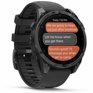 Garmin fēnix 8 Smartwatch - Rotondo Case Shape - Slate Grigio Colore del Case - Nero Colore cinturino - Titanio Materiale 