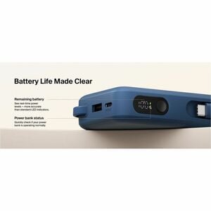 Belkin UltraCharge Power Bank - Blue - For iPhone, iPad Air, iPad mini, iPad Pro - 10000 mAh - 45 W - USB Type-C Connector