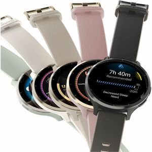 Garmin Venu 3S Smart Watch - Round Case Shape - 41 mm Case Height - 41 mm Case Width - Soft Gold Stainless Steel Body Colo