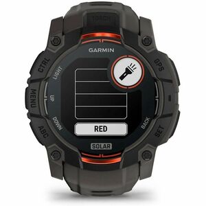 Garmin Instinct 3 Smart Watch - Black Body Color - Charcoal Band Color - Aluminium Body Material - Fiber Reinforced Polyme
