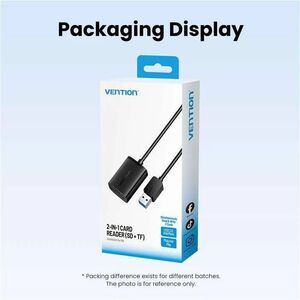 Vention CLP 2 Slot(s) Flash Reader - USB 3.0 Type A - External - 1.95 TB Flash Drive - 5 GB/s - SD, microSDHC, SDHC, SDXC
