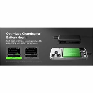 Belkin UltraCharge Power Bank - Black - For iPhone, iPad Air, iPad mini, iPad Pro - 10000 mAh - 45 W - USB Type-C Connecto