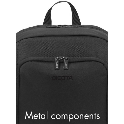 Dicota Eco Tasche für 38,1 cm (15 Zoll) bis 39,6 cm (15,6 Zoll) Notebook - Schwarz - 300D Polyethylene Terephthalate (PET)