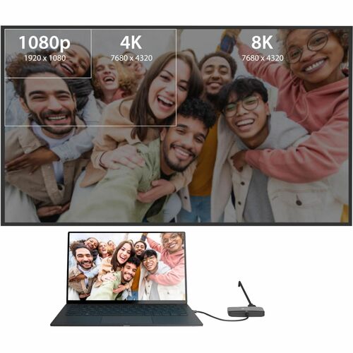 j5create JCA465 Adaptador A/V - 1 - 7680 x 4320 Supported - Cinza Espacial, Preto