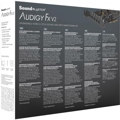 SB AUDIGY FX V2 PCI-E SOUND CARD