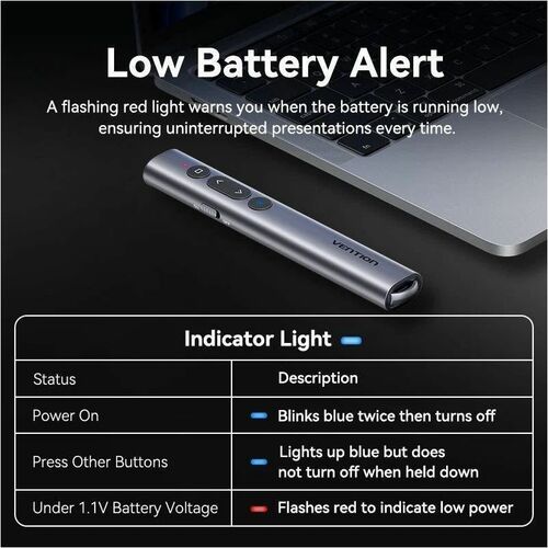 WIRELESS POWERPOINT PRESENTATIO N CLICKER WITH RED LASER POINTER