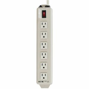 Eaton Tripp Lite Series Power It! 6-Outlet Power Strip, 15 ft. (4.57 m) Cord, 5-15P, Metal Housing - NEMA 5-15P - 6 NEMA 5