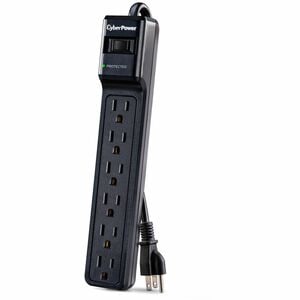 CyberPower CSB604 Essential 6 - Outlet Surge Protector with 900 J Surge Suppression - Clamping Voltage 500V, 4 ft Cord, NE