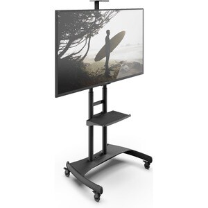 Kanto MTM82PL Mobile TV Mount - Kanto MTM82PL Height Adjustable Rolling TV Cart with Adjustable Shelf for 50" to 82" TVs u