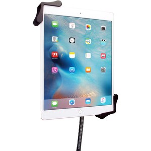 CTA Digital Compact Gooseneck Floor Stand for 7-13 Inch Tablets - Up to 13" Screen Support - 17.5" Height x 15.5" Width - 